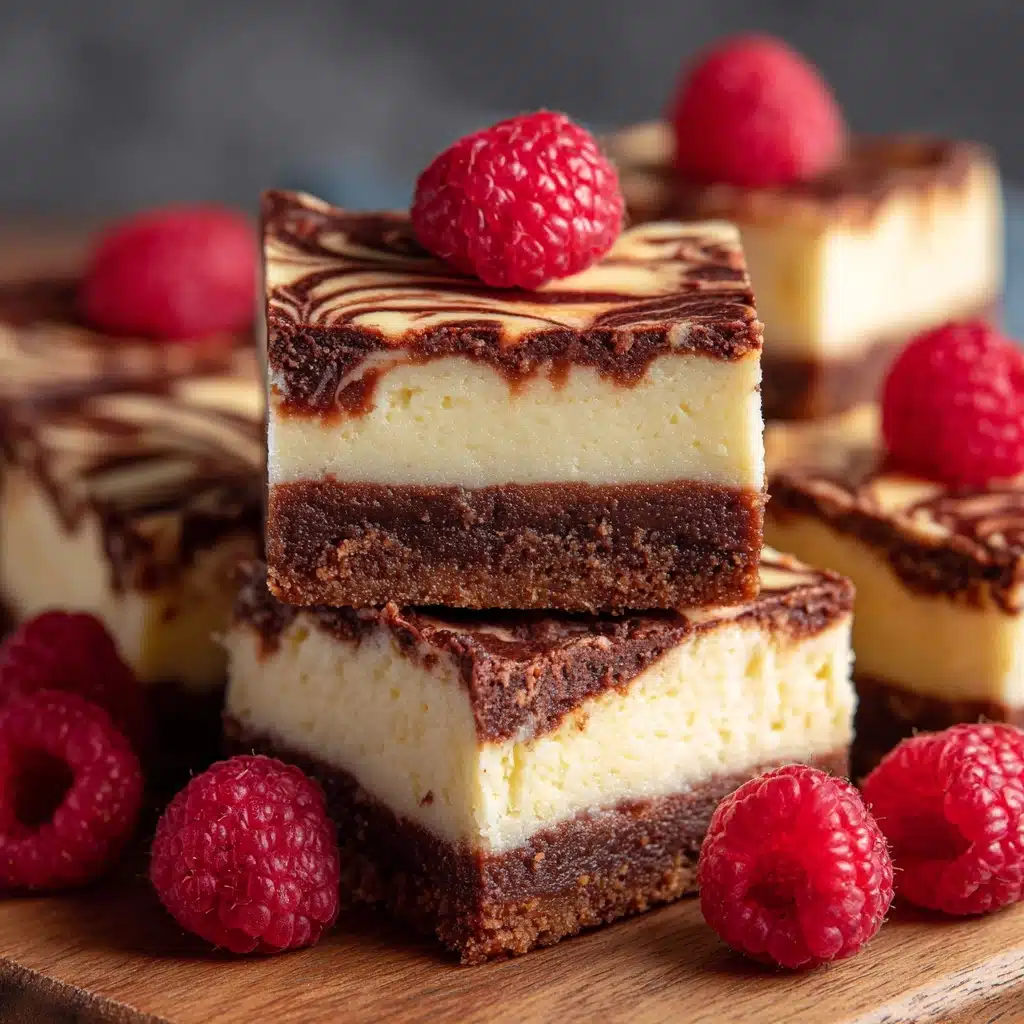 Raspberry Nutella Swirl Cheesecake Bars Recipe - Recipe Image