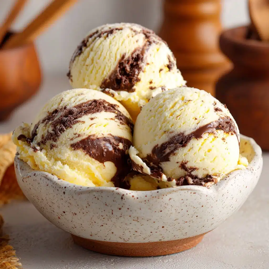 Toasted Coconut Ice Cream with a Fudge Ripple Recipe - Recipe Image