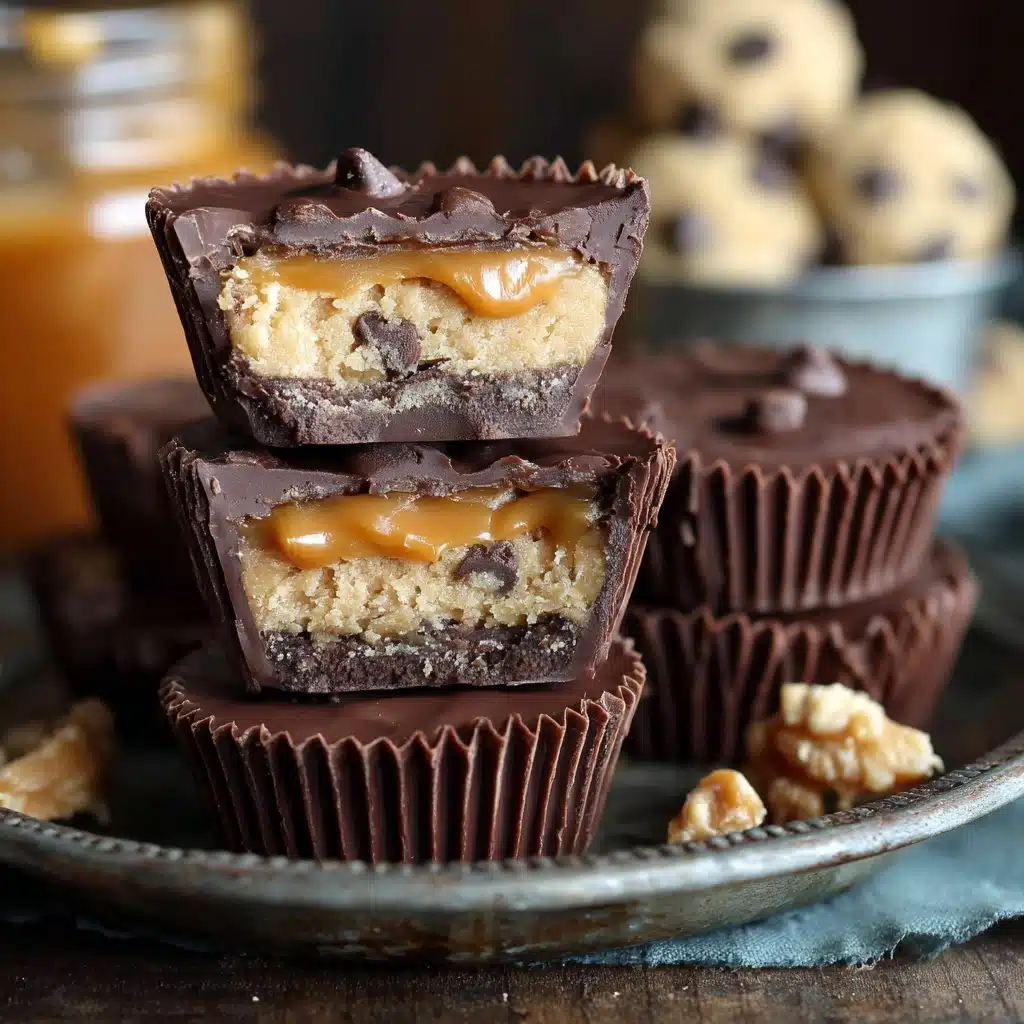 Salted Caramel Cookie Dough Cups Recipe - Recipe Image