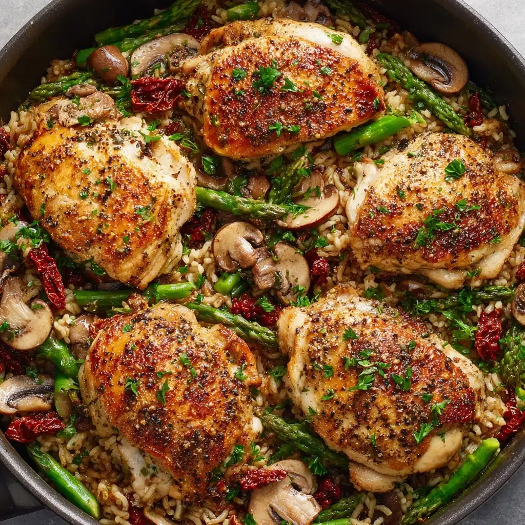 Tuscan Chicken and Rice Skillet Recipe - Recipe Image