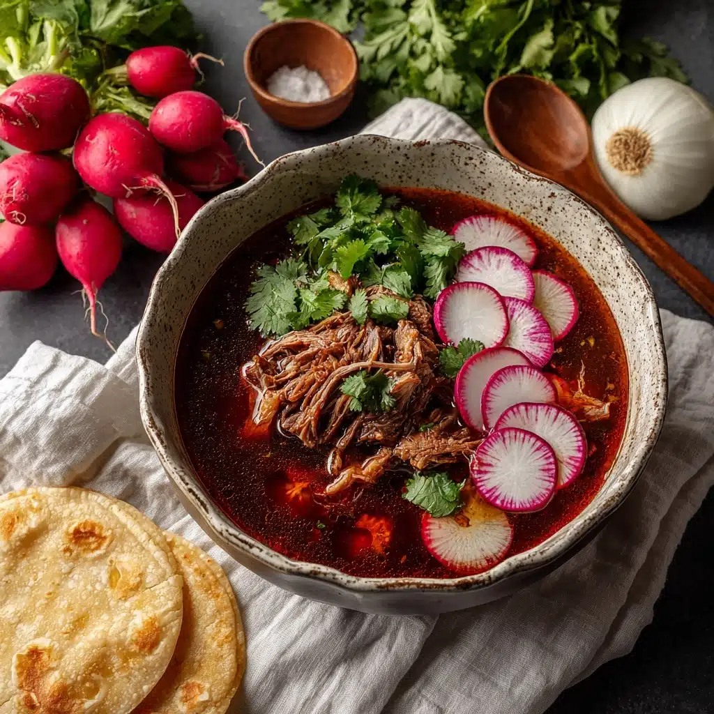 Pozole Rojo Homemade Tortillas Recipe - Recipe Image