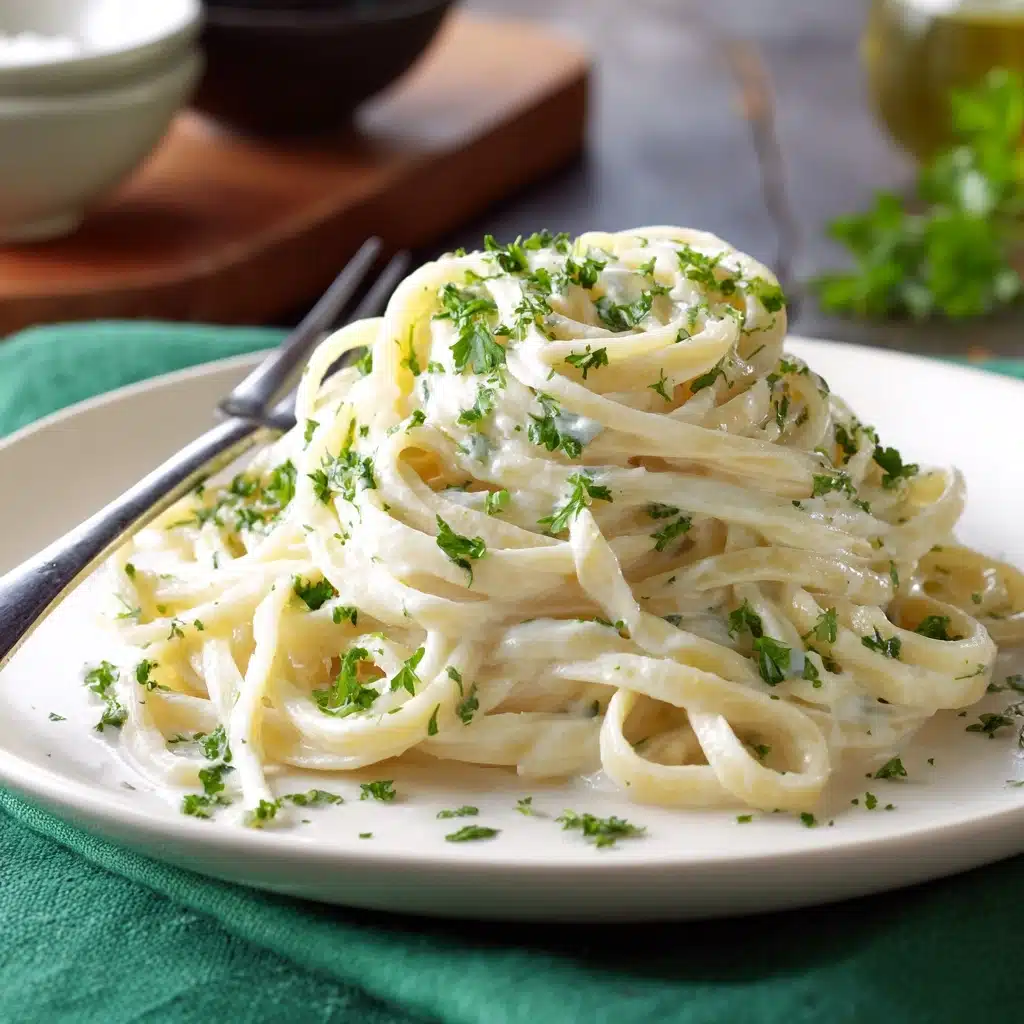 Lightened Up Fettuccine Alfredo Recipe - Recipe Image
