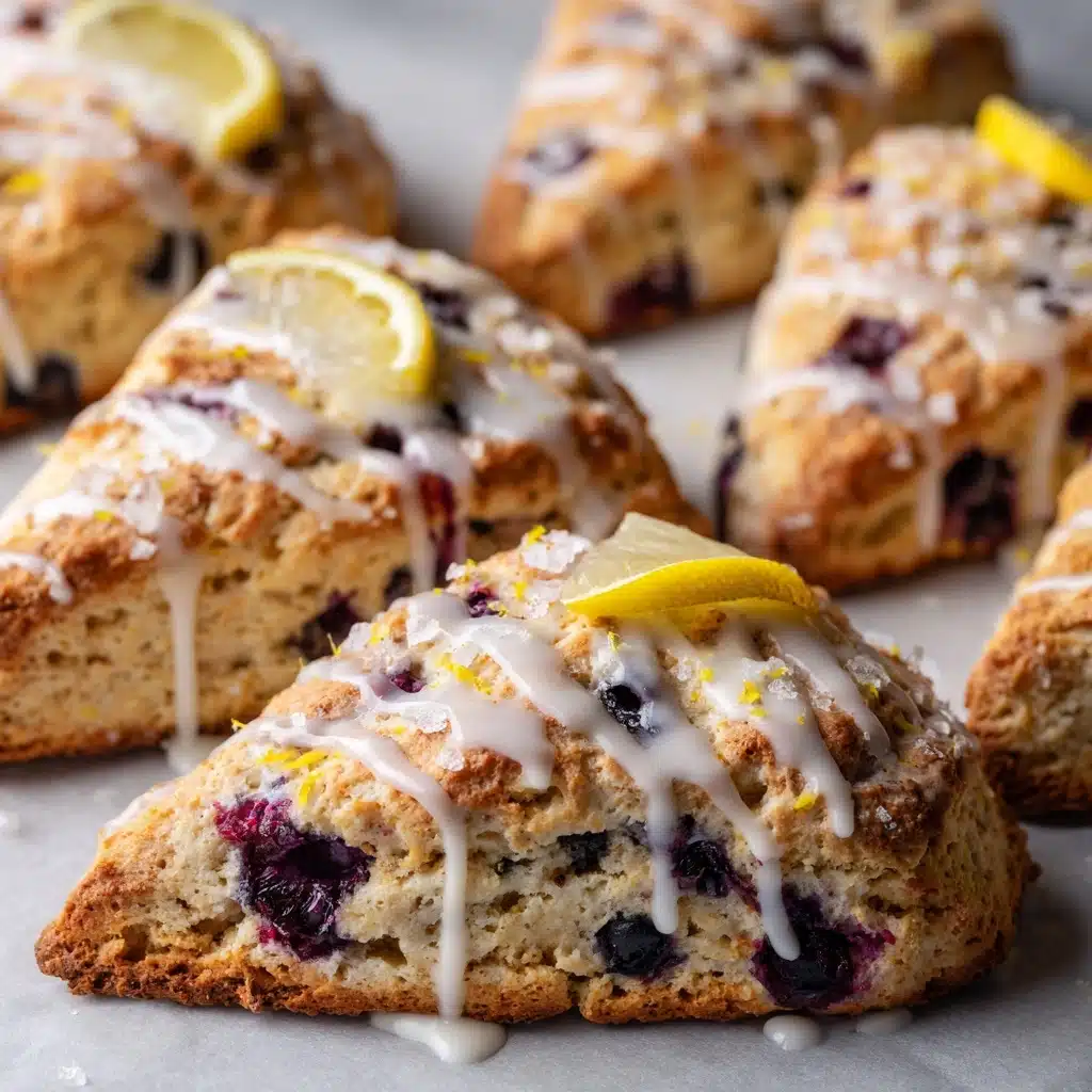 Glazed Lemon Blueberry Scones Recipe - Recipe Image
