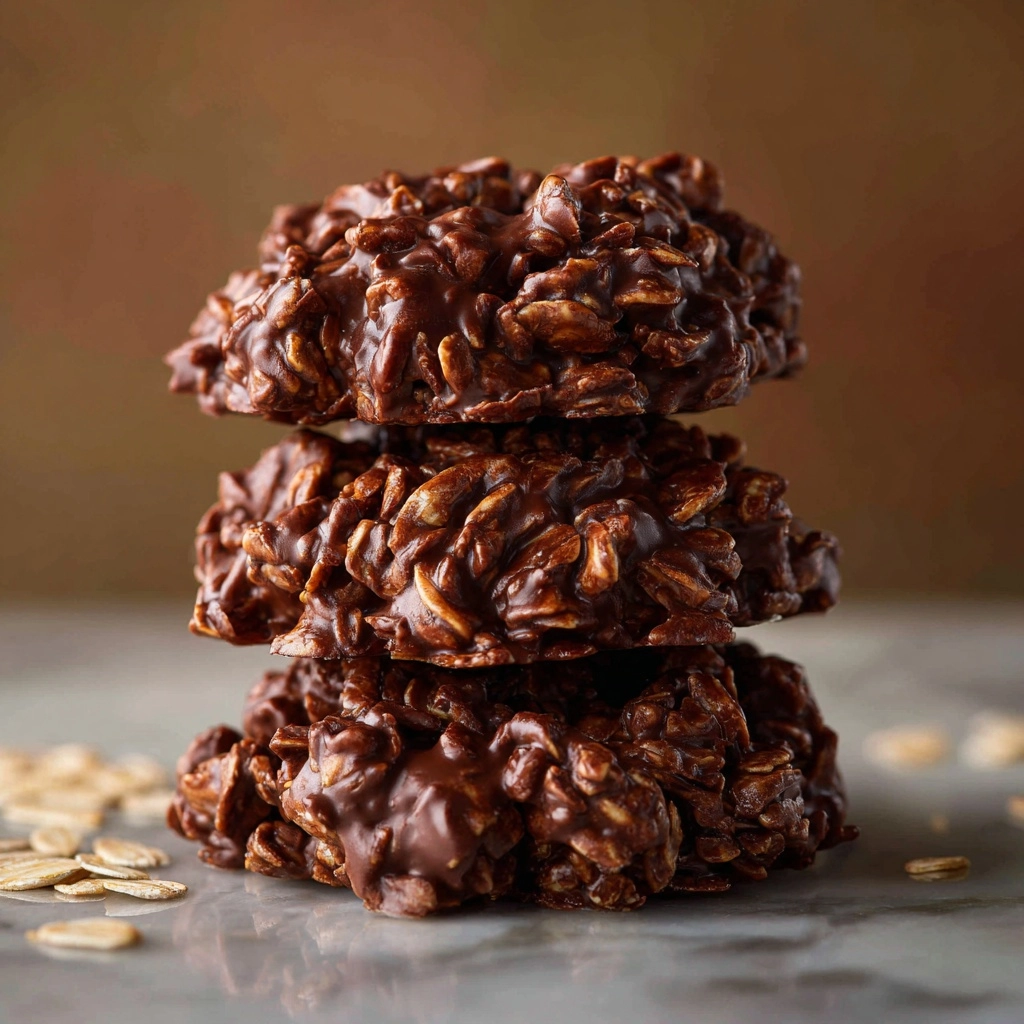 Chocolate Peanut Butter No Bake Cookies Recipe - Recipe Image
