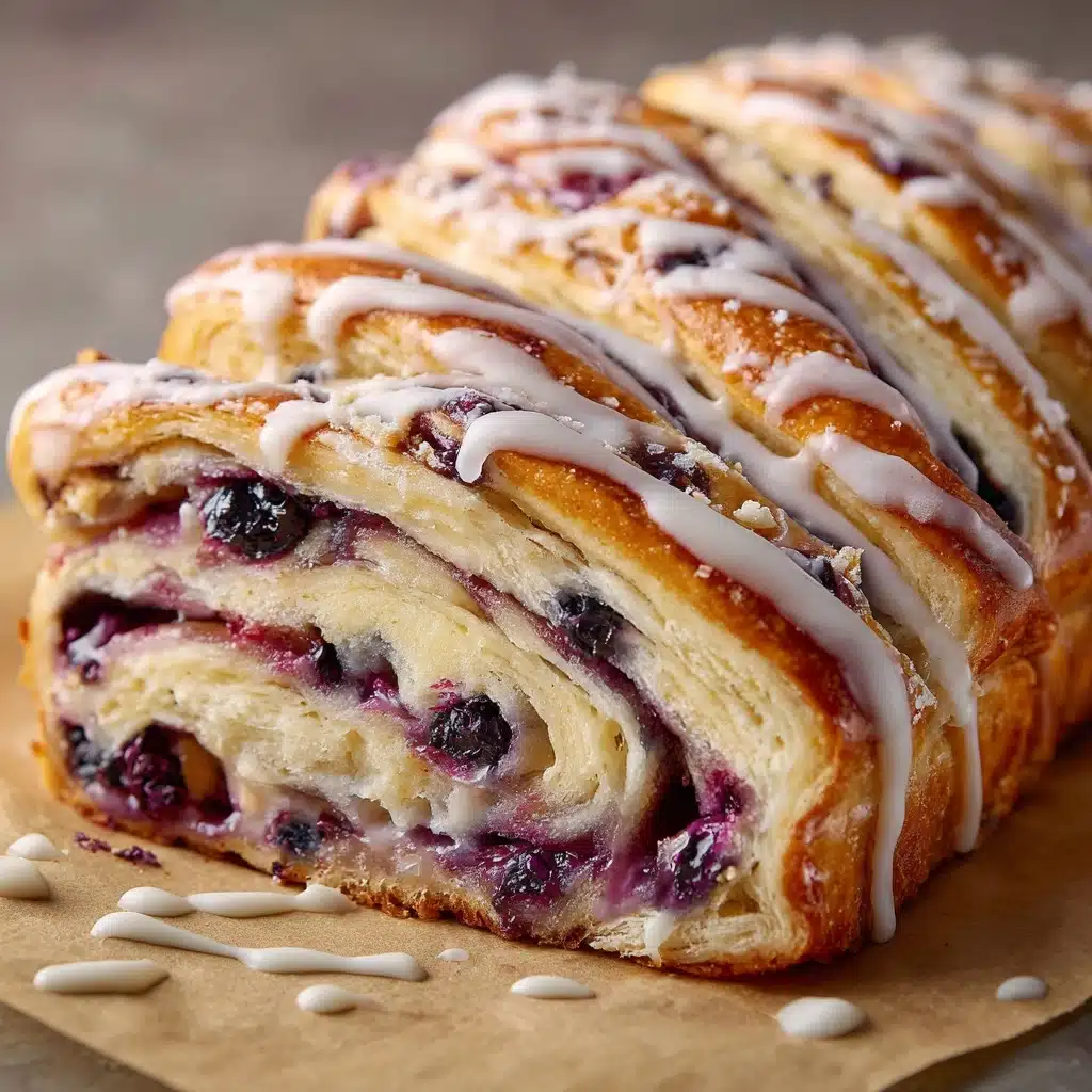Blueberry Cream Cheese Pastry Braid Recipe - Recipe Image