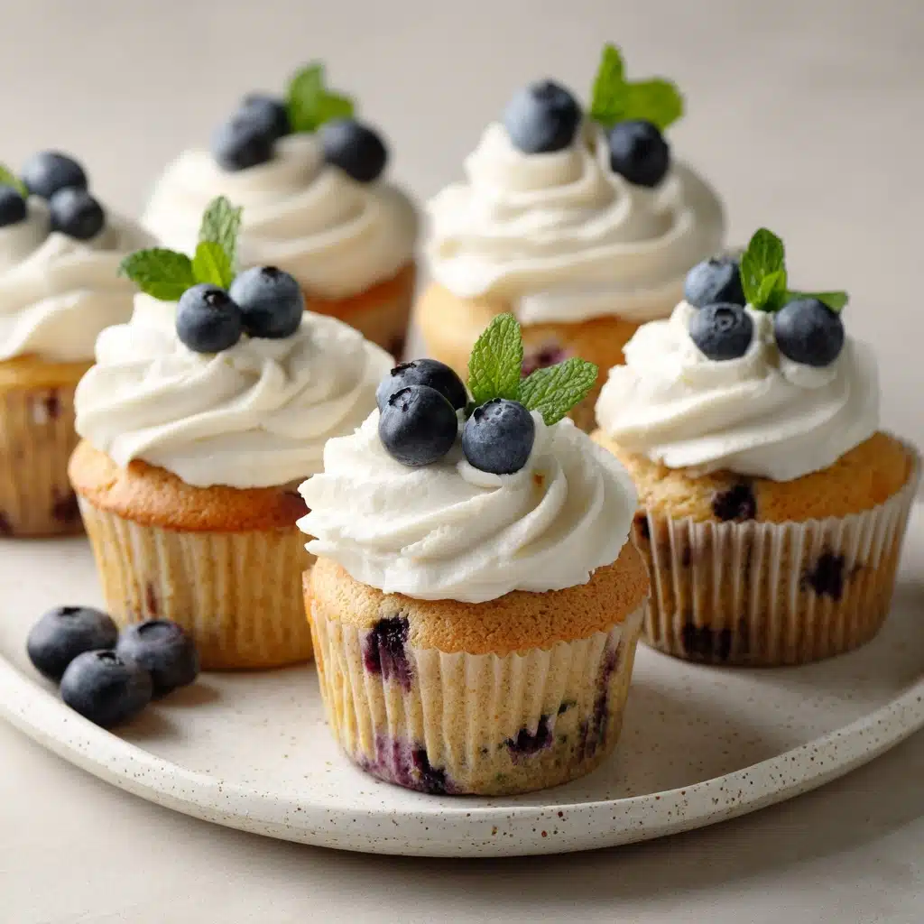 Blueberry Cream Cupcakes Recipe - Recipe Image