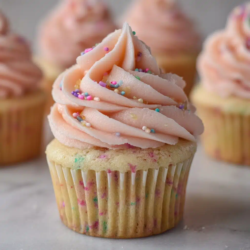 Confetti Sprinkle Cupcakes Recipe - Recipe Image