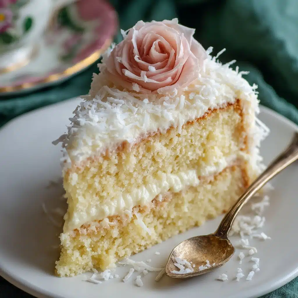 Fluffy & Moist Coconut Cake Recipe - Recipe Image