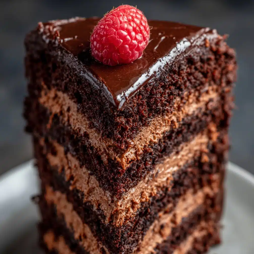 Dark Chocolate Mousse Cake Recipe - Recipe Image