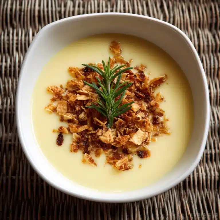 Onion Bisque with Frizzled Leeks & Rosemary Recipe