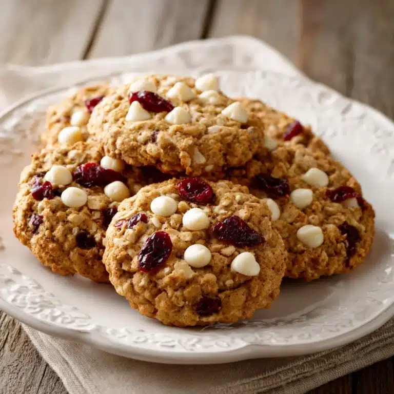 White Chocolate Oatmeal Cranberry Cookies Recipe
