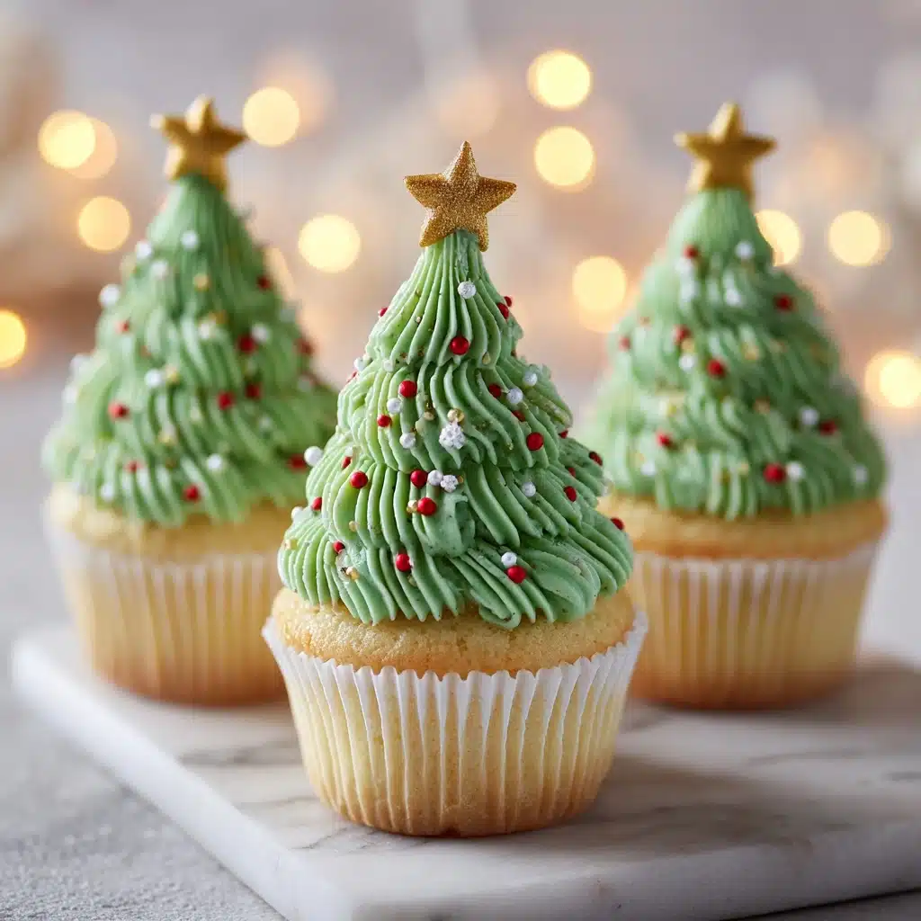 Christmas Tree Cupcakes Recipe - Recipe Image