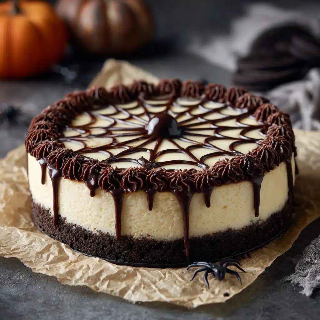 Spiderweb Cheesecake Recipe - Recipe Image