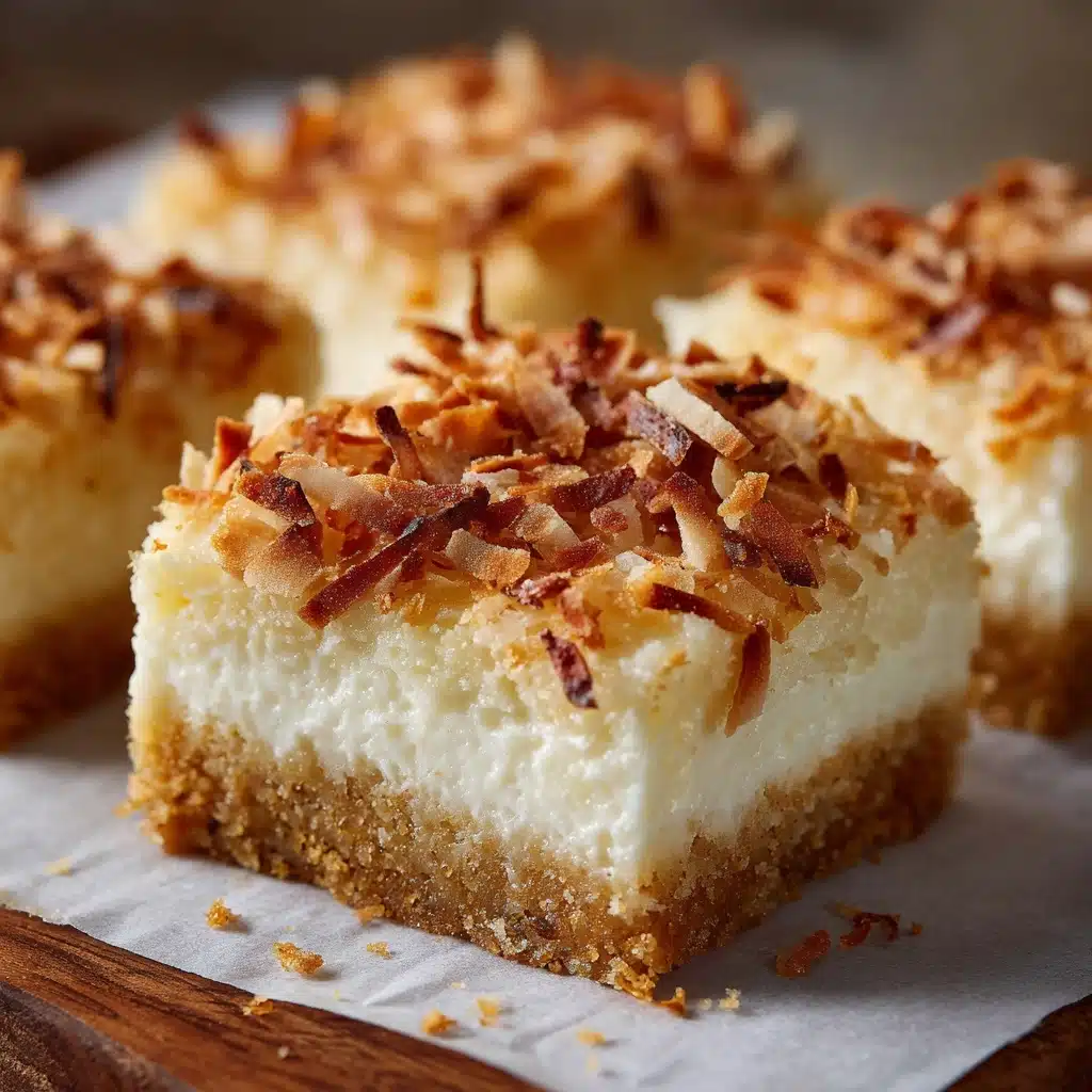 Skinny Coconut Cheesecake Bars Recipe - Recipe Image