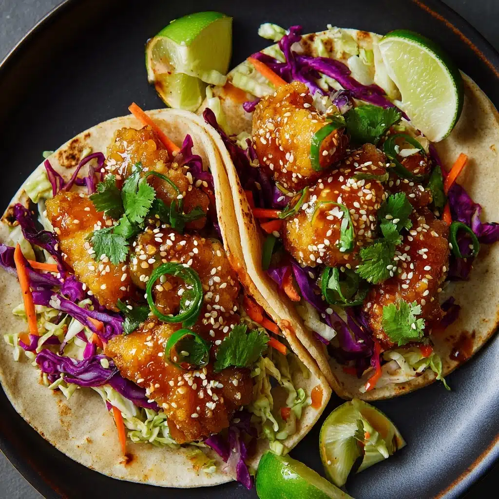 Crunchy Asian-Style Chicken Tacos Recipe - Recipe Image