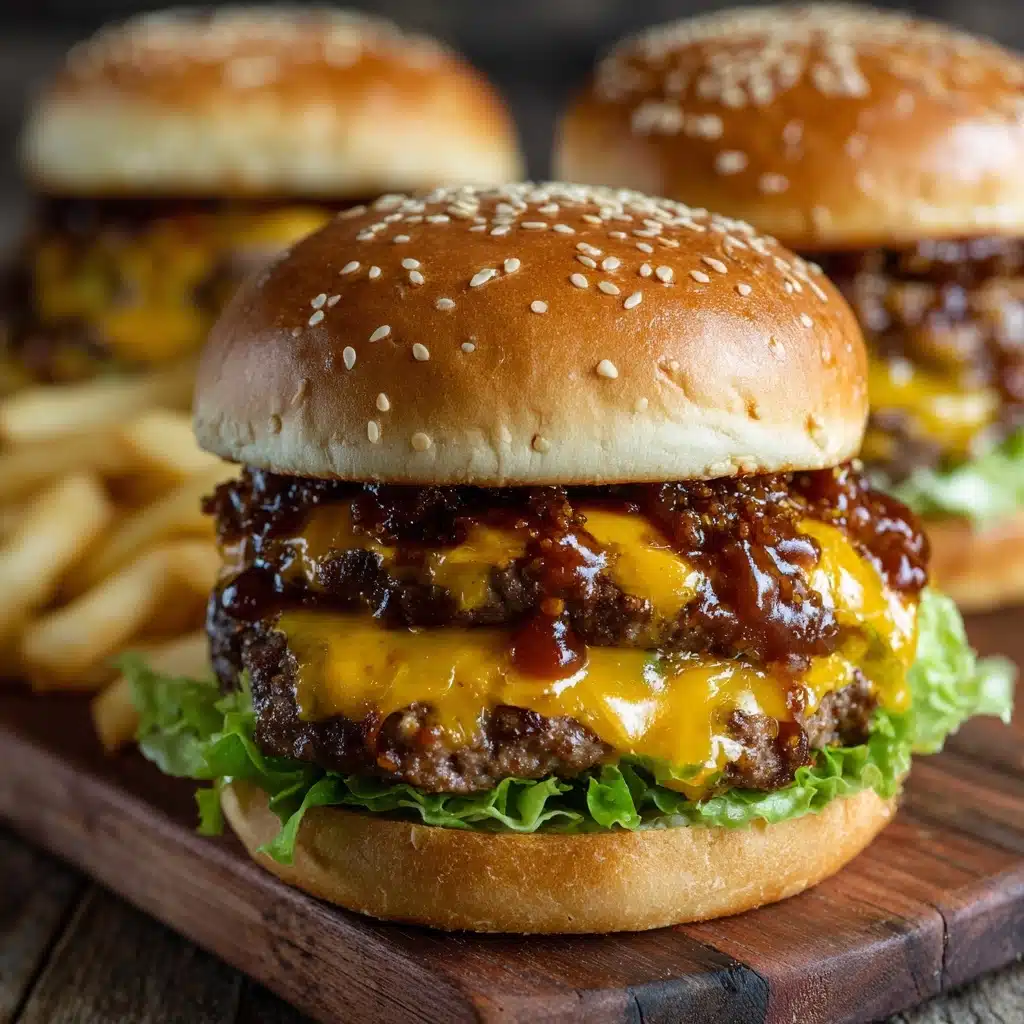 Teriyaki Parmesan Burgers with American Cheese Recipe - Recipe Image