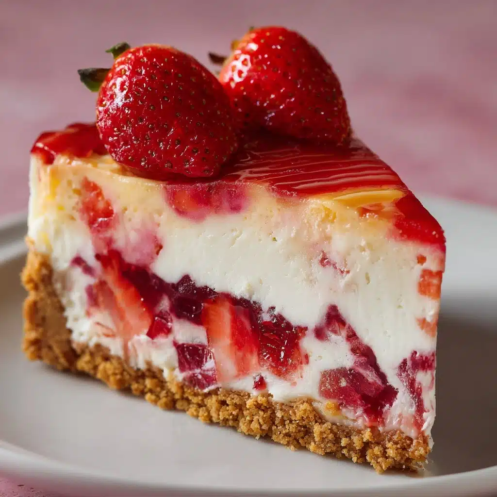 Creamy Strawberry Cheesecake Recipe - Recipe Image