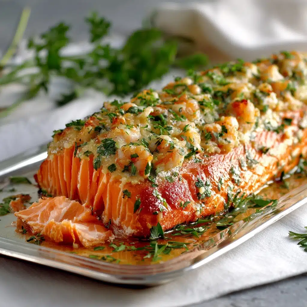Crab & Shrimp Stuffed Salmon Recipe - Recipe Image