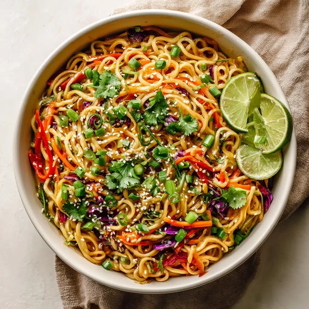 Rainbow Peanut Noodles Recipe
