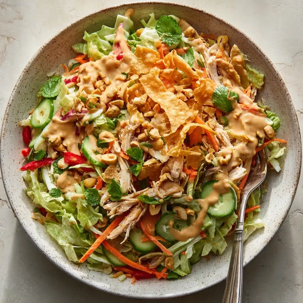 Thai Crunch Salad with Peanut Dressing Recipe - Recipe Image