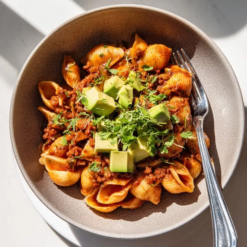 One Pot Cheesy Taco Pasta Recipe