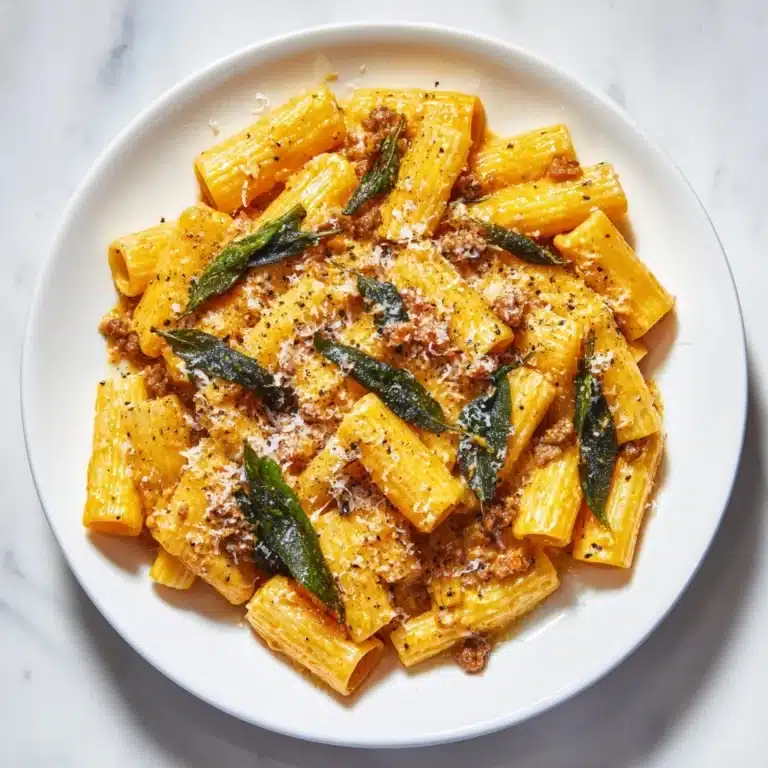 Creamy Pumpkin Pasta with Italian Sausage Recipe