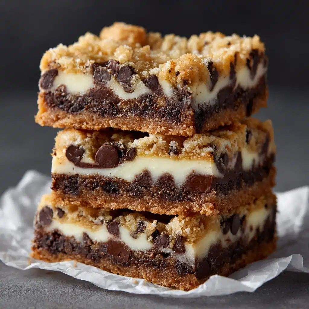 Peanut Butter Chocolate Chip Cookie Cheesecake Bars Recipe