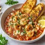 Baked Shrimp with Feta and Grilled Sourdough Recipe