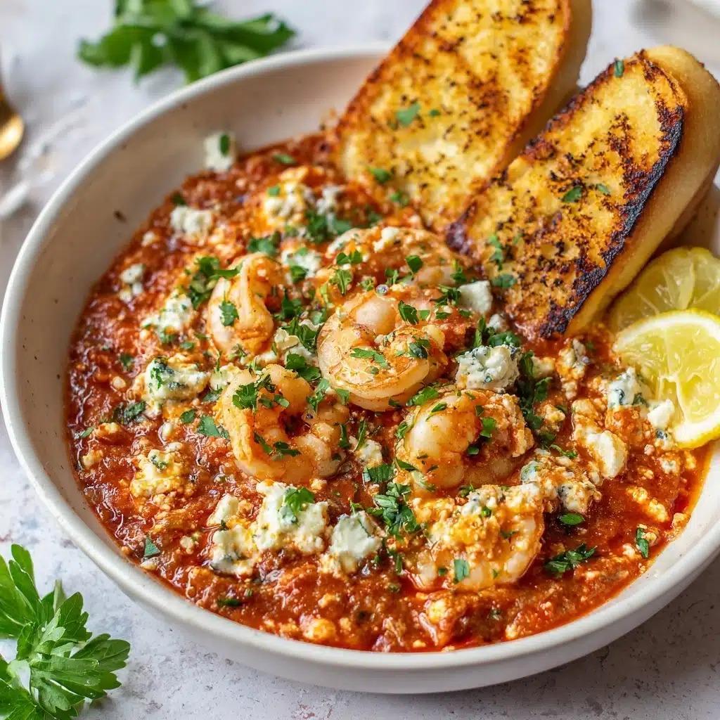 Baked Shrimp with Feta and Grilled Sourdough Recipe