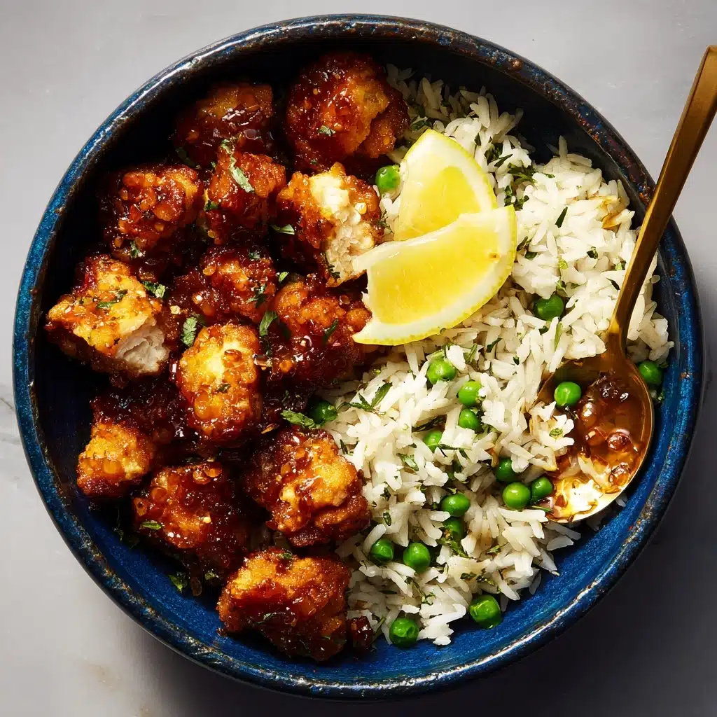 Baked Coconut Shrimp with Springy Rice and Honey Butter Sauce Recipe