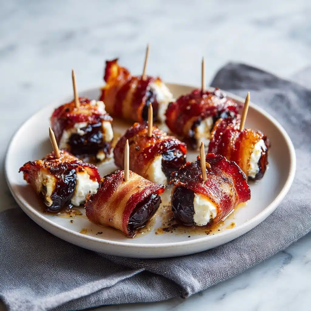 Bacon-Wrapped Dates with Goat Cheese Recipe - Recipe Image