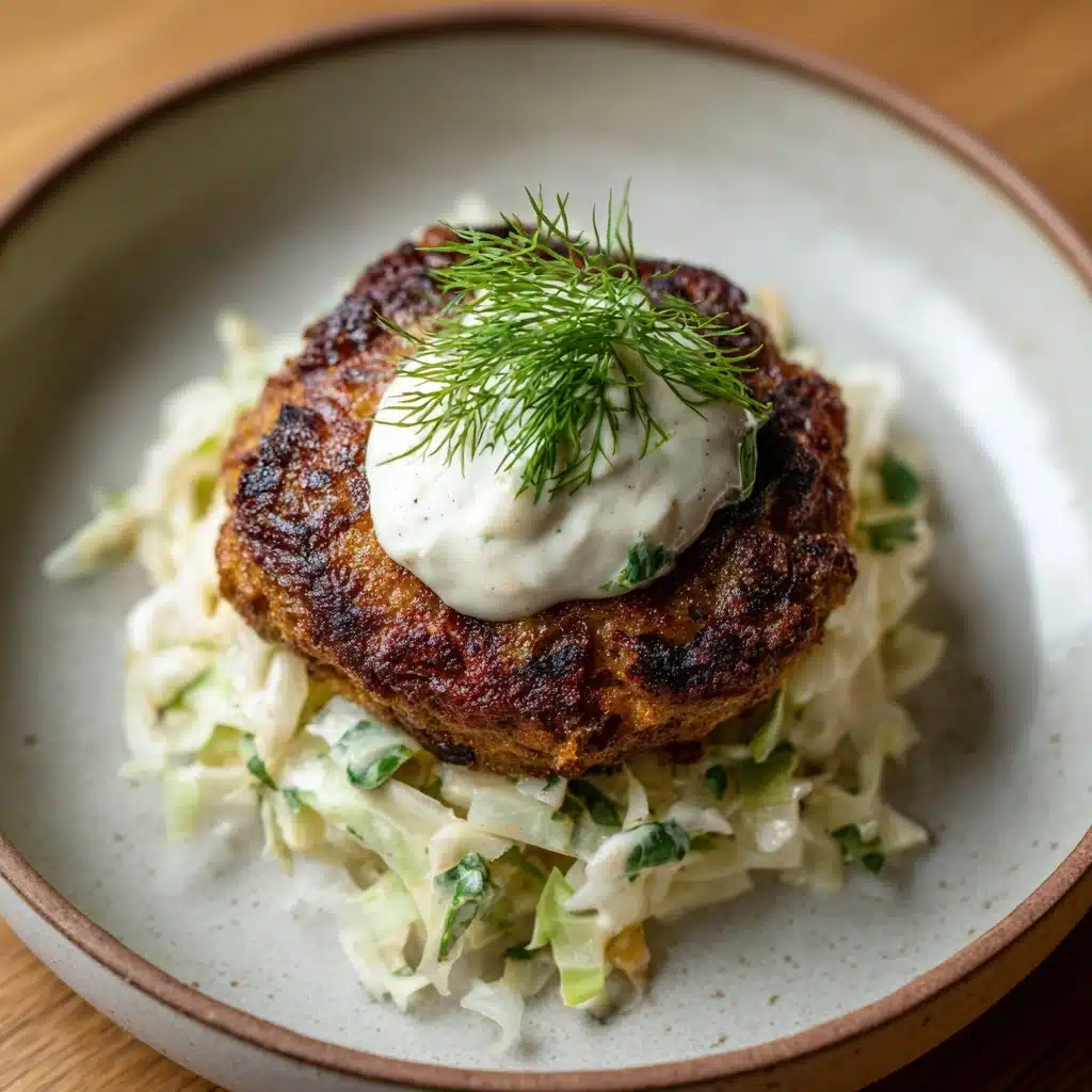 Yummy Salmon Burgers with Slaw Recipe