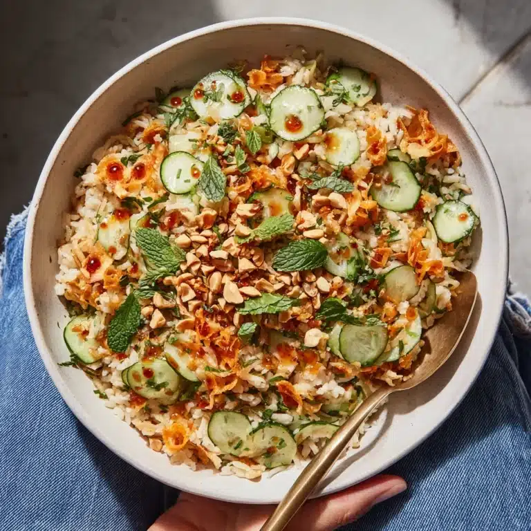 Crispy Rice Salad with Cucumbers and Herbs Recipe