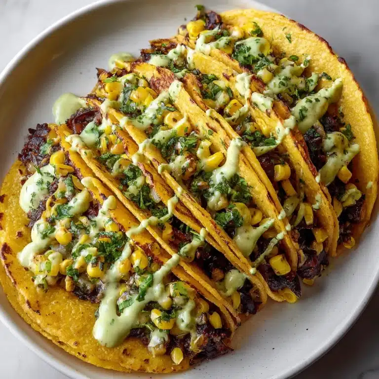 Smoky Beans & Greens Tacos with Aji Verde Recipe