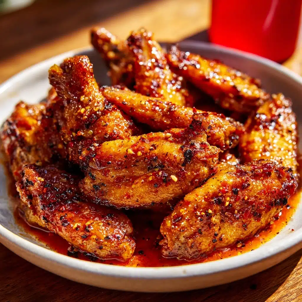 Grilled Chicken Wings with Seasoned Buffalo Sauce Recipe