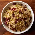Rice Pilaf with Caramelized Onion, Orange, Cherry & Pistachio Recipe