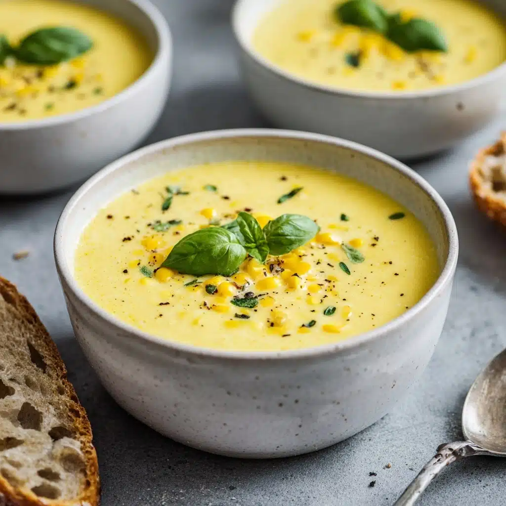 Summer Corn Soup with Fresh Herbs Recipe - Recipe Image