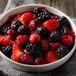 Macerated Berries with Greek Yogurt Whipped Cream Recipe