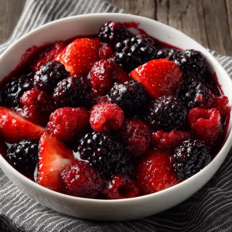 Macerated Berries with Greek Yogurt Whipped Cream Recipe