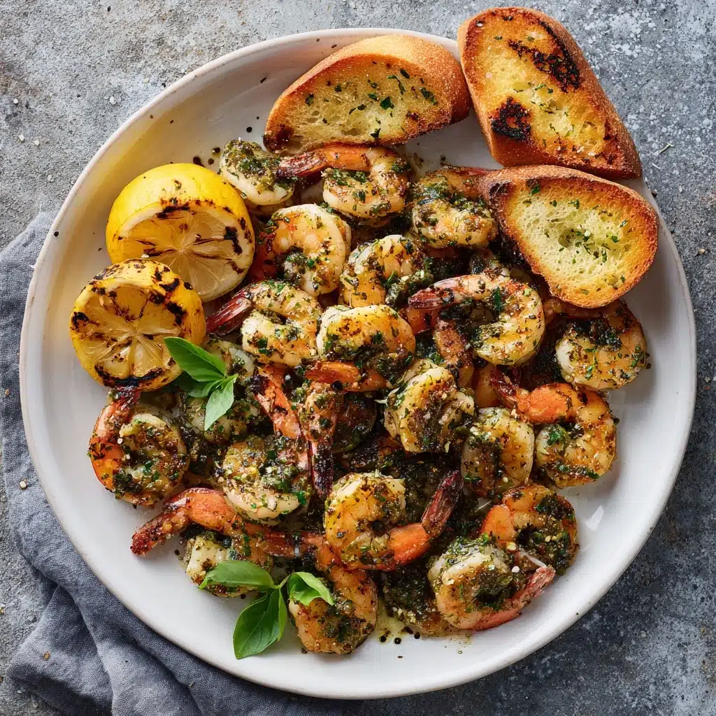 Grilled Pesto Shrimp Recipe - Recipe Image