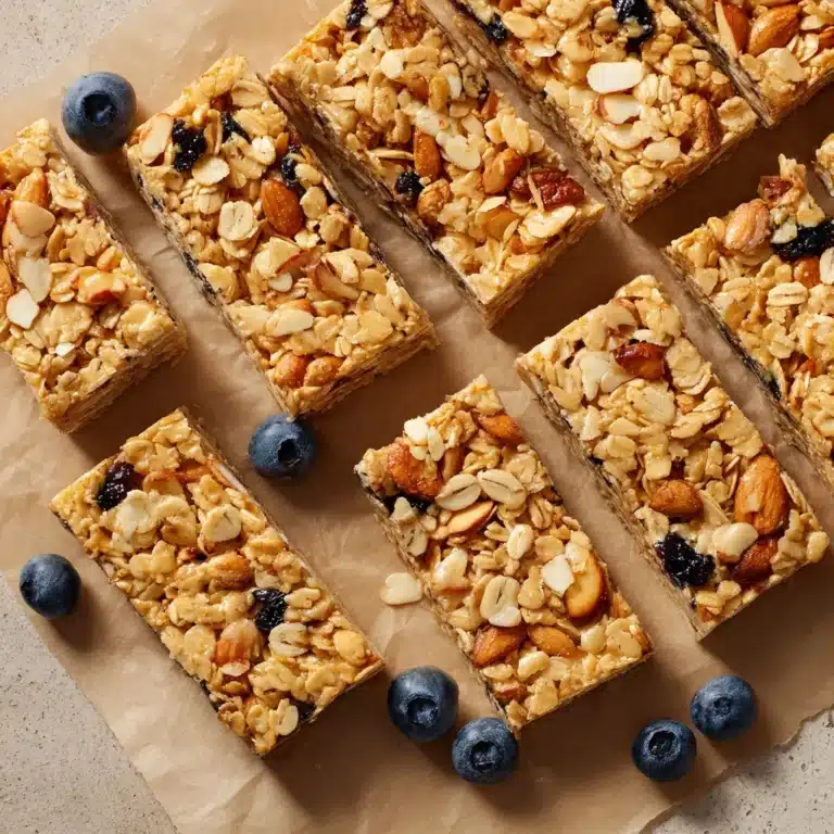 Almond, Blueberry & Date Homemade Granola Bars Recipe