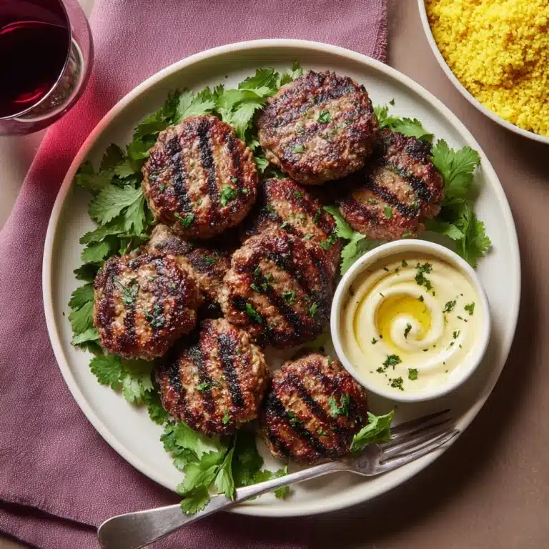 Grilled Moroccan Meatballs with Yogurt Sauce Recipe