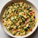 Corn, Zucchini & Tomatoes with Goat Cheese Recipe
