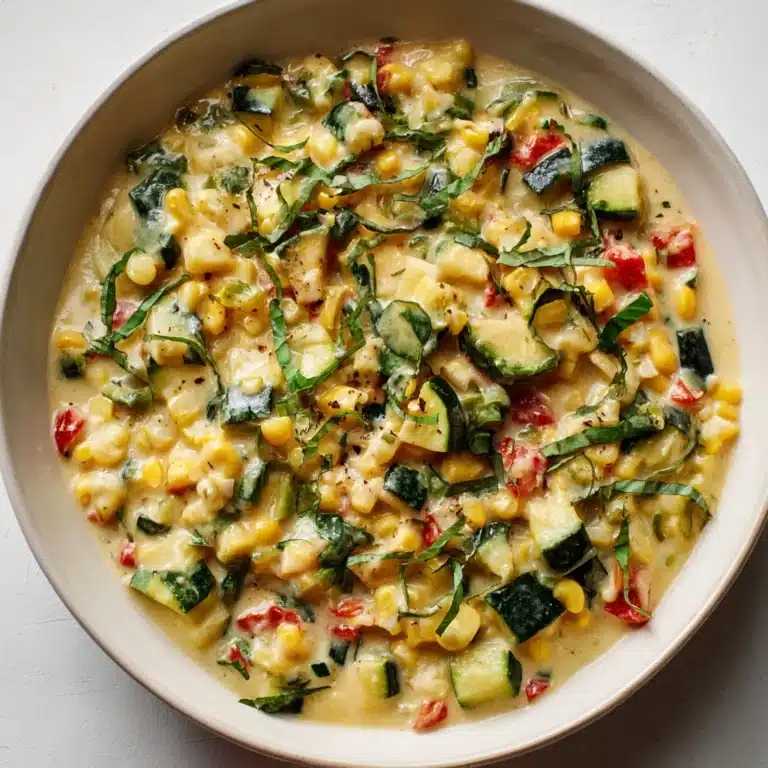 Corn, Zucchini & Tomatoes with Goat Cheese Recipe