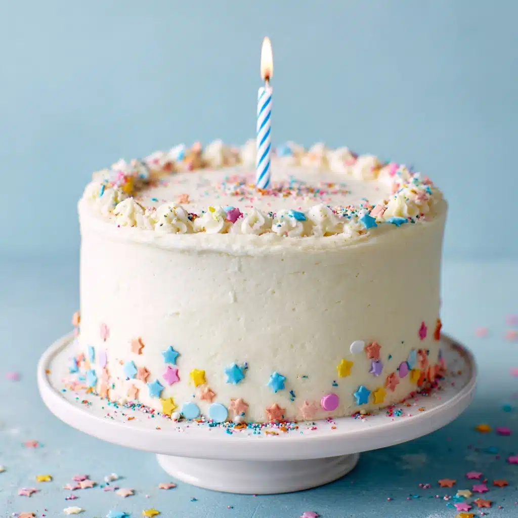 Vanilla Birthday Cake with Old-Fashioned Vanilla Buttercream Recipe