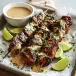 Thai Marinated Grilled Chicken Skewers with Peanut Sauce Recipe
