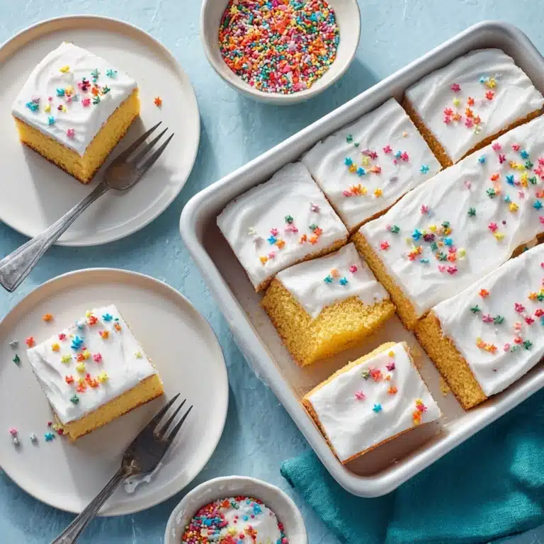 Vanilla Sheet Cake with Cream Cheese Frosting Recipe