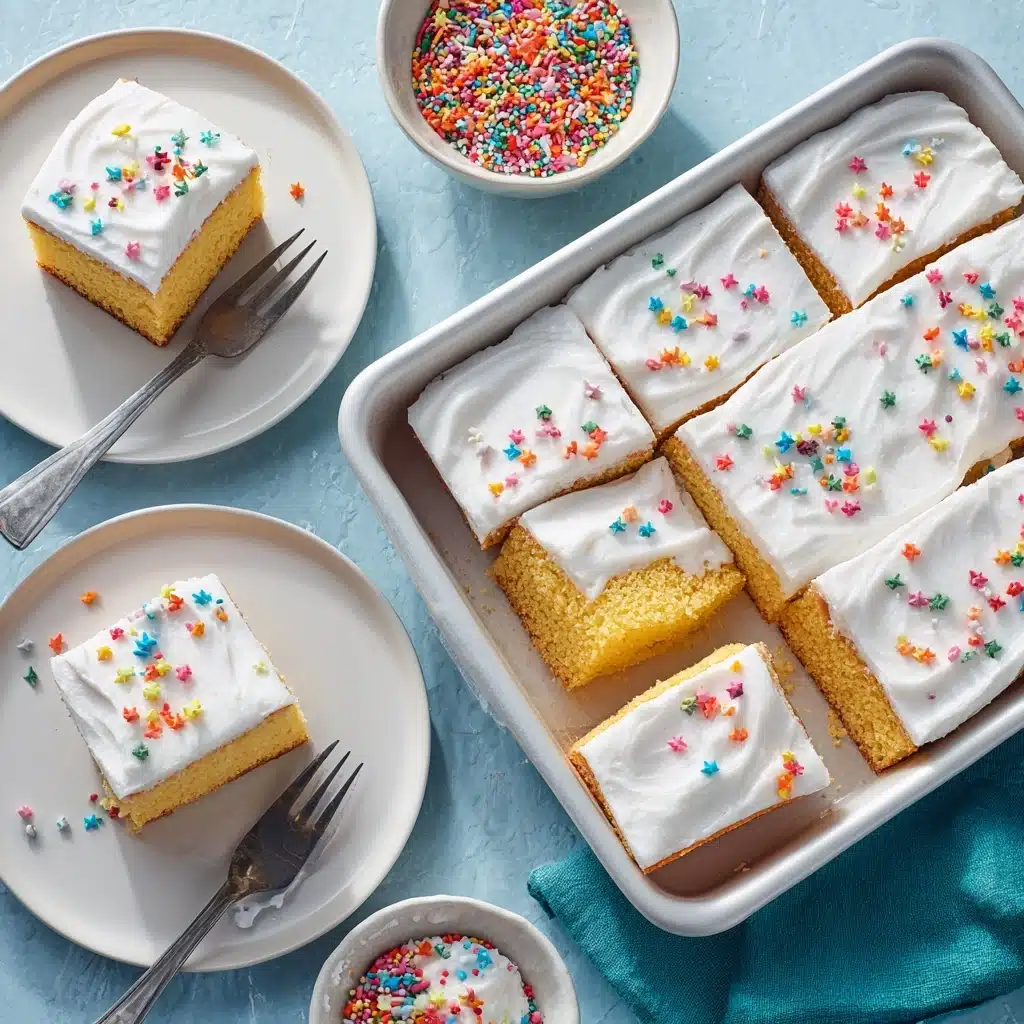 Vanilla Sheet Cake with Cream Cheese Frosting Recipe