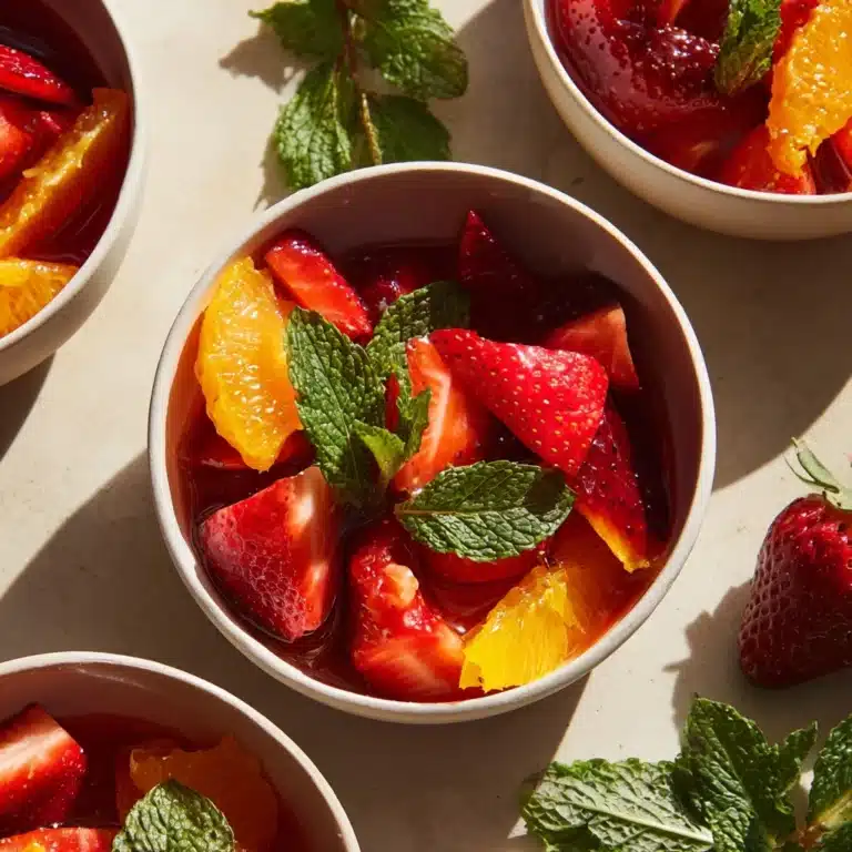 Strawberry and Orange Salad with Citrus Syrup Recipe