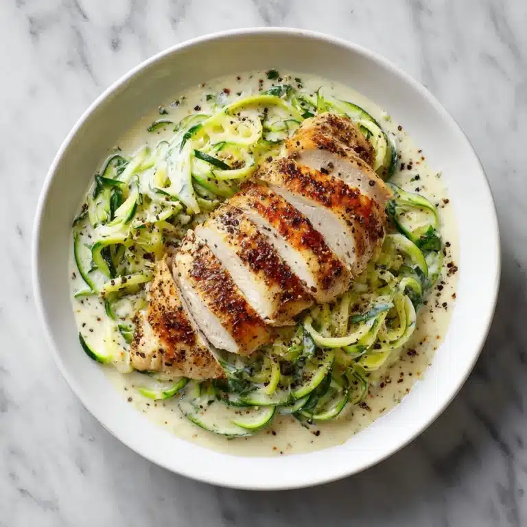 Easy Chicken and Creamy Alfredo Zoodles Recipe